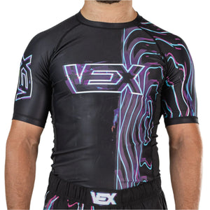 NEON WARP SHORT SLEEVE RASH GUARD