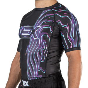 NEON WARP SHORT SLEEVE RASH GUARD