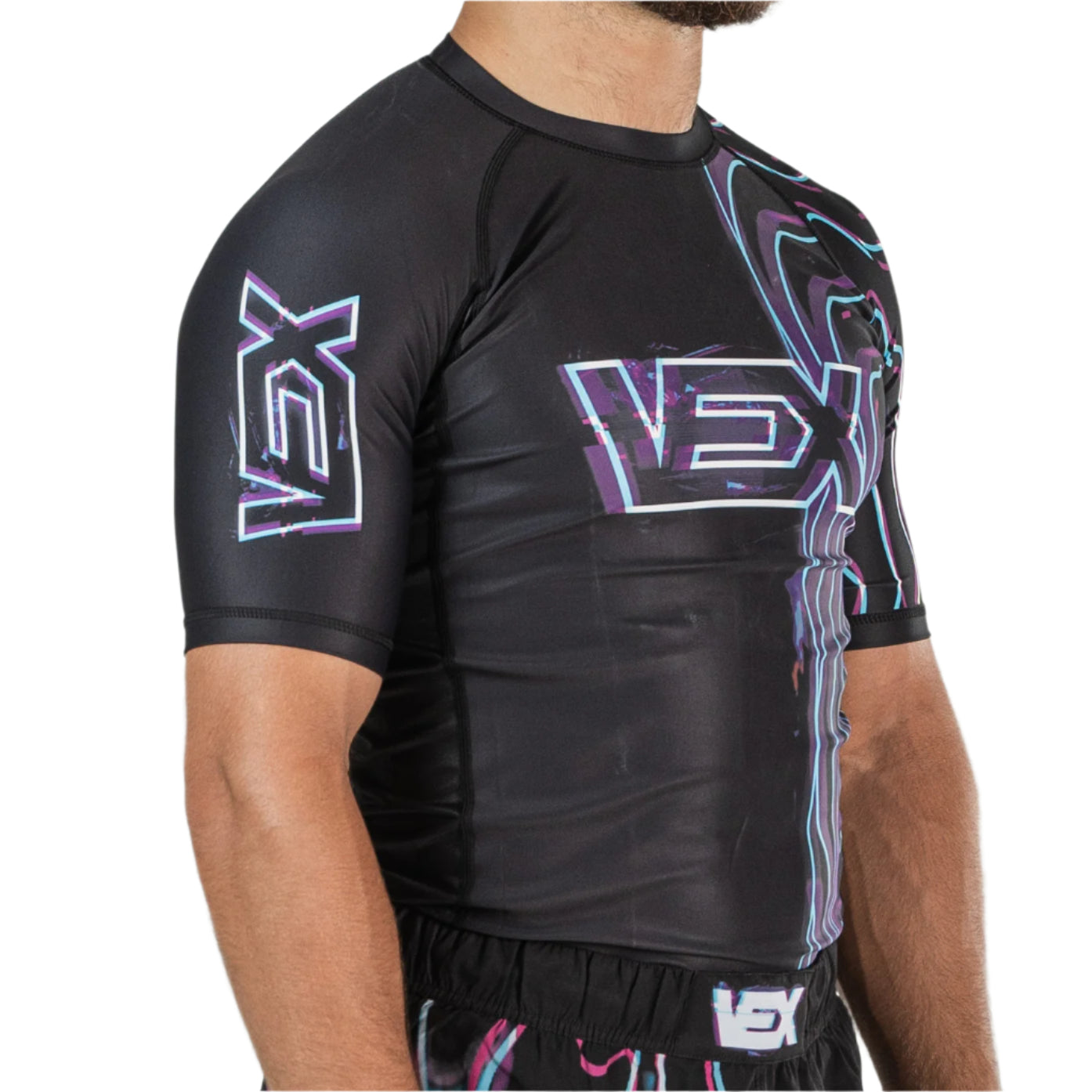 NEON WARP SHORT SLEEVE RASH GUARD