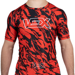 Load image into Gallery viewer, WARFARE Series Short Sleeve Rash Guard (RED TIGER)
